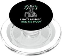 I Hate Money Ask Me How Professional Photographer Camera PopSockets PopGrip for MagSafe