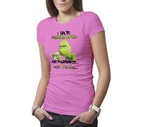 I Hate Morning People and Mornings and People Grinch and Coffee Lover Women's Rose T-Shirt Size XL