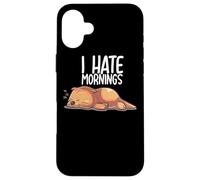 I Hate Mornings Sleeping Otter Sleep Nap Late Riser Otters Case for iPhone 16 Plus