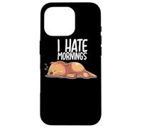 I Hate Mornings Sleeping Otter Sleep Nap Late Riser Otters Case for iPhone 16 Pro