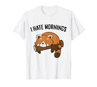 I Hate Mornings Sleeping Red Panda T-Shirt