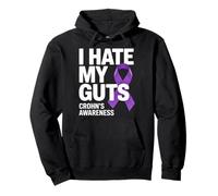 I Hate My Guts Crohn's Awareness for Supportive Advocates Pullover Hoodie