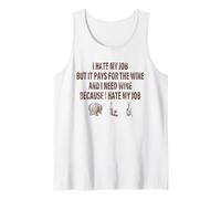 I Hate My Job But It Pays for The Wine and I Need Wine Y2k Tank Top