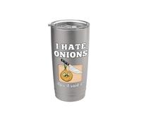 I Hate Onions Yes I Said It Veggie Hater Fun Pun Stainless Steel Insulated Tumbler