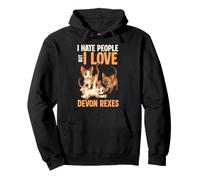 I Hate People But I Love Devon Rexes Cat Pullover Hoodie