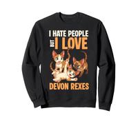 I Hate People But I Love Devon Rexes Cat Sweatshirt