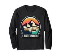 I Hate People Funny Campers Campfire Camping Long Sleeve T-Shirt