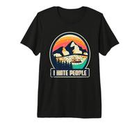 I Hate People Funny Campers Campfire Camping Premium T-Shirt