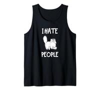 I Hate People Funny Cat Tank Top