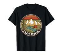 I Hate People Funny Hiking Mountain Climbing Lakes Hike T-Shirt