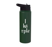 I Hate People Funny Pi Day Math Meme Sarcastic Joke Stainless Steel Insulated Water Bottle
