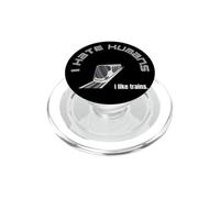 I hate people love trains nerd autist asperger PopSockets PopGrip for MagSafe
