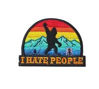I Hate People Patch Hook and Loop with Sasquatch Bigfoot Funny Sarcastic Meme Morale Badge for Gaming Backpack EDC Bag Tech Vest Tactical Molle Laptop Sleeve Gym Anti Social Clothing