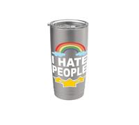I Hate People Rainbow I Hate People Funny Sayings Stainless Steel Insulated Tumbler