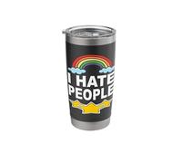 I Hate People Rainbow I Hate People Funny Sayings Stainless Steel Insulated Tumbler