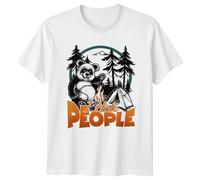 I Hate People T-Shirt Panda Camping Introvert Humor Outdoors Wildlife Birthday Gift for Him and Her 5XL White