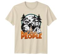 I Hate People T-Shirt Panda Camping Introvert Humor Outdoors Wildlife Birthday Gift for Him and Her S