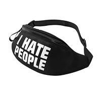 I Hate People Waist Bag Men's and Women's Adjustable Travel Chest Pack Outdoor Running Waist Bag