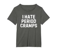 I Hate Period Cramps T-Shirt, Women's Plus, Asphalt Grey, 4X
