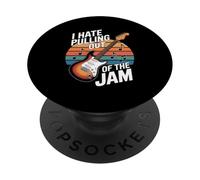 I Hate Pulling Out Of The Jam Retro Guitar Music PopSockets Adhesive PopGrip