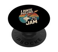 I Hate Pulling Out Of The Jam Retro Guitar PopSockets Adhesive PopGrip