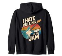 I Hate Pulling Out Of The Jam Retro Guitar Zip Hoodie