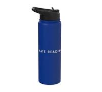 I Hate Reading - Minimalist Funny Book Hater Saying Stainless Steel Insulated Water Bottle
