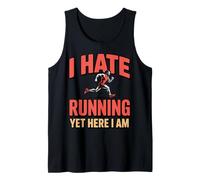 I Hate Running Distance Runner Fitness Field Marathon Tank Top