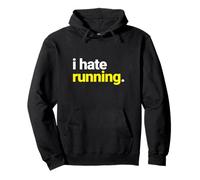 I Hate Running, Funny Marathon Runner Statement Pullover Hoodie