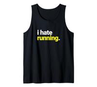 I Hate Running, Funny Marathon Runner Statement Tank Top