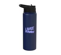I Hate Running | Funny Sarcastic Cardio Fitness Workout Meme Stainless Steel Insulated Water Bottle