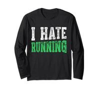 I Hate Running Tshirt Sport Workout Gym Run Long Sleeve T-Shirt