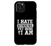 I Hate Running Yet Here I Am Funny Running Marathon Runner Case for iPhone 11 Pro