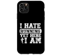 I Hate Running Yet Here I Am Funny Running Marathon Runner Case for iPhone 11 Pro Max