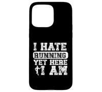 I Hate Running Yet Here I Am Funny Running Marathon Runner Case for iPhone 15 Pro Max