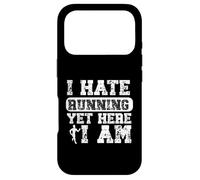 I Hate Running Yet Here I Am Funny Running Marathon Runner Case for iPhone 17 Pro