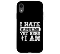 I Hate Running Yet Here I Am Funny Running Marathon Runner Case for iPhone XR