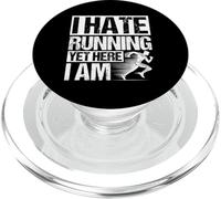 I HATE Running YET HERE I AM Running Humor PopSockets PopGrip for MagSafe