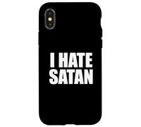 I Hate Satan Bold Quote Funny Christian Faith Statement Case for iPhone X/XS