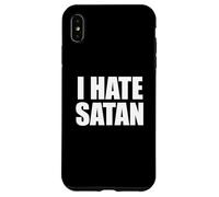 I Hate Satan Bold Quote Funny Christian Faith Statement Case for iPhone XS Max