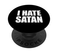 I Hate Satan Bold Quote Funny Christian Faith Statement PopSockets Adhesive PopGrip