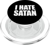 I Hate Satan Bold Quote Funny Christian Faith Statement PopSockets PopGrip for MagSafe