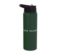 I Hate Silence - Minimalist Funny Hater Saying Stainless Steel Insulated Water Bottle
