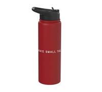 I Hate Small Talk - Minimalist Funny Hater Saying Stainless Steel Insulated Water Bottle