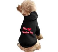 I Hate Valentine's Day Funny Dog Hoodie Pet Costumes Sweatshirt for Small Medium Large Puppy Cat Clothes