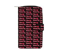 I Hate Valentine's Day Long Zippered Pouch Slim Clutch Organizer Purse Money and Credit Card Holder for Men Women