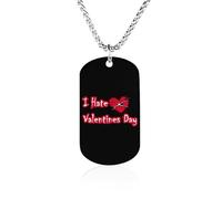 I Hate Valentine's Day Personalized Picture Pendant Necklace Memorial Keepsake Jewelry Gifts for Women Men