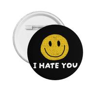 I Hate You button Funny Meme Metal Pin Badge 1 Pcs