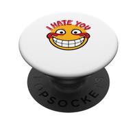 I Hate You Smile Face PopSockets Adhesive PopGrip
