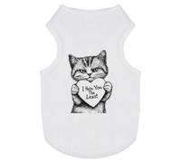 'I Hate You The Least Cat Holding Card' Pet Dog/Cat T-Shirt (PT00136449)